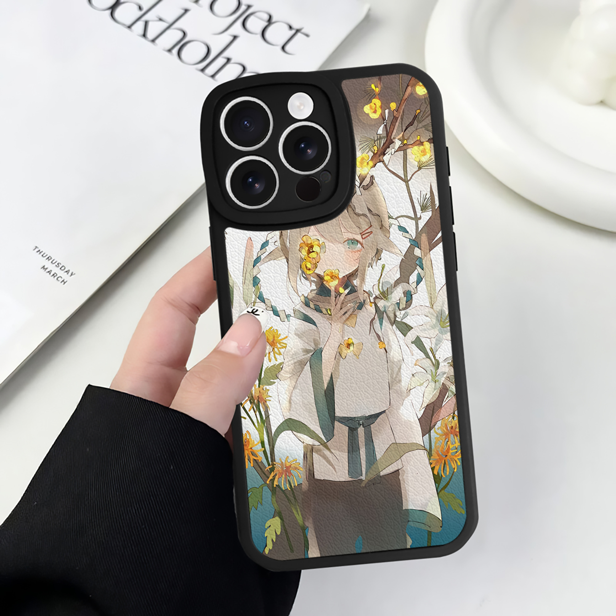 （画像用） 刀剣乱舞 Touken Ranbu 【iPhone 16シリーズ対応】シリコンスマホケース（レザー調） 材質：シリコン